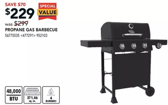 Lowe's Propane gas barbecue offer