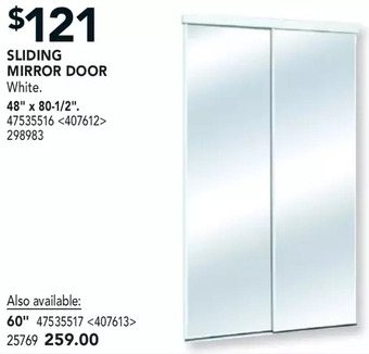 Lowe's Sliding mirror door offer