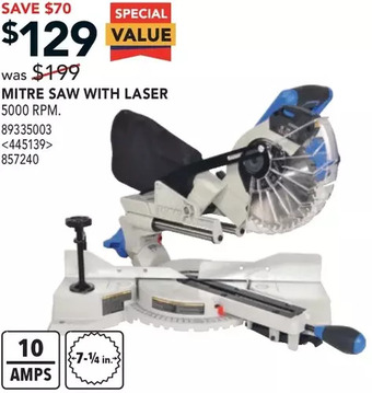 Lowe's Mitre saw with laser offer