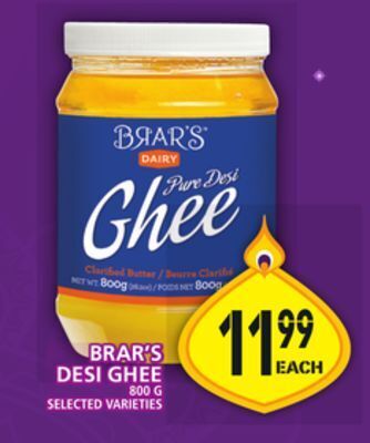 Food Basics Brar's desi ghee offer