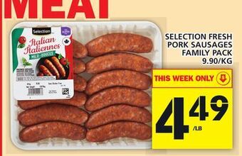 Food Basics Selection fresh pork sausages offer