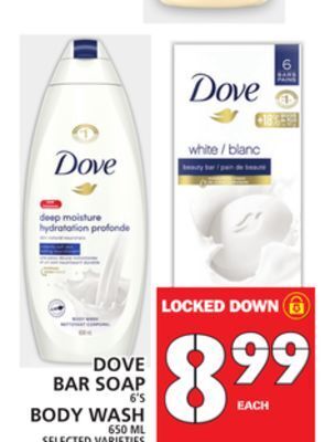 Food Basics Dove bar soap or body wash offer