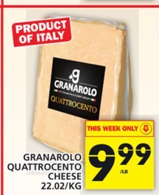 Food Basics Granarolo quattrocento cheese offer