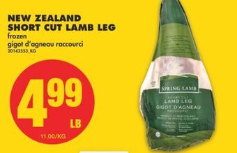 No Frills New zealand short cut lamb leg offer