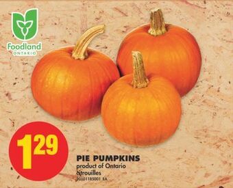 No Frills Pie pumpkins offer