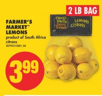 No Frills Farmer's market™ lemons, 2 lb bag offer