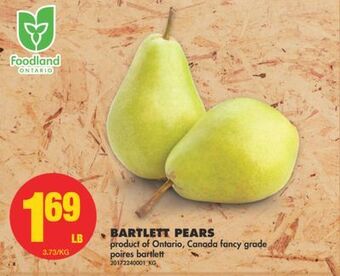 No Frills Bartlett pears offer
