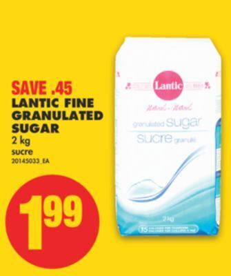 No Frills Lantic fine granulated sugar, 2 kg offer
