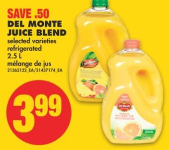 No Frills Del monte juice blend, 2.5 l offer