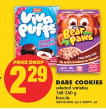 No Frills Dare cookies, 168-360 g offer