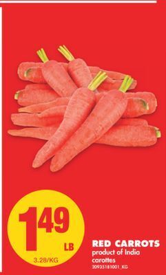No Frills Red carrots offer