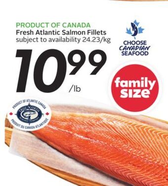 Sobeys Fresh atlantic salmon fillets offer