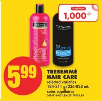 No Frills Tresemmé hair care, 184-311 g/236-828 ml offer