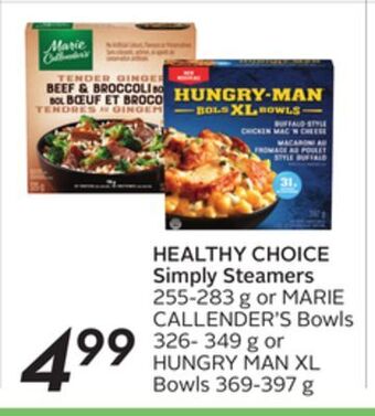 Sobeys Healthy choice simply steamers offer