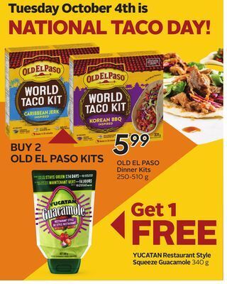 Sobeys Old el paso dinner kits offer