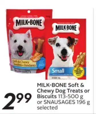 Sobeys Milk-bone soft & chewy dog treats or biscuits offer