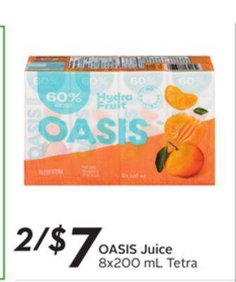 Sobeys Oasis juice offer