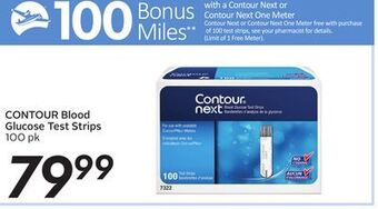 Sobeys Contour blood glucose test strips - 100 air miles® bonus miles offer