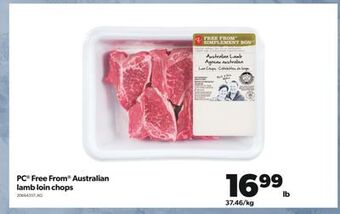 Real Canadian Superstore Pc® free from® australian lamb loin chops offer