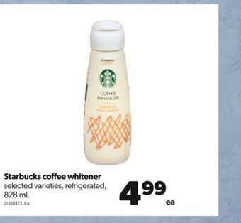 Real Canadian Superstore Starbucks coffee whitener, 828 ml offer