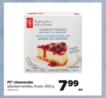 Real Canadian Superstore Pc® cheesecake, 600 g offer