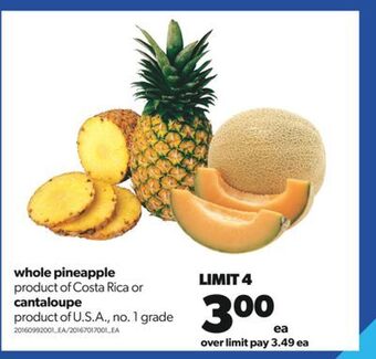 Real Canadian Superstore Whole pineapple or cantaloupe offer