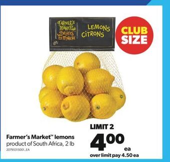 Real Canadian Superstore Farmer's market™ lemons, 2 lb offer