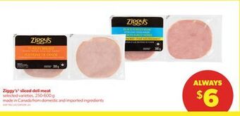 Real Canadian Superstore Ziggy's® sliced deli meat, 250-600 g offer