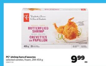 Real Canadian Superstore Pc® shrimp hors d'oeuvres, 294-454 g offer