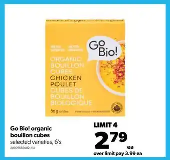 Real Canadian Superstore Go bio! organic bouillon cubes, 6's offer