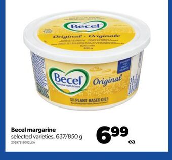Real Canadian Superstore Becel margarine, 637/850 g offer