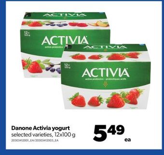 Real Canadian Superstore Danone activia yogurt, 12x100 g offer