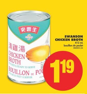 No Frills Swanson chicken broth, 412 ml offer