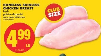 No Frills Boneless skinless chicken breast offer