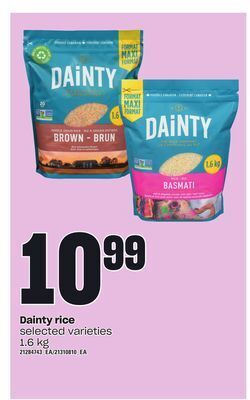 Loblaws Dainty rice, 1.6 kg offer