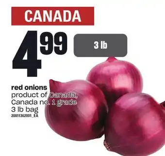 Loblaws Red onions, 3 lb bag offer