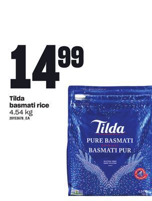 Loblaws Tilda basmati rice, 4.54 kg offer