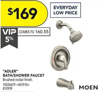 RONA Moen "adler" bath/shower faucet offer