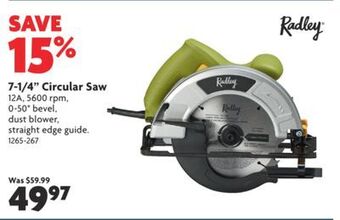 Home Hardware 7-1/4" circular saw offer