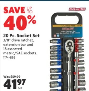 Home Hardware 20 pc. socket set offer