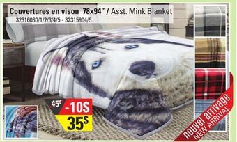 Sushi Shop 78x94" asst. mink blanket offer