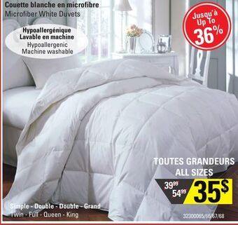 Sushi Shop Microfiber white duvets offer