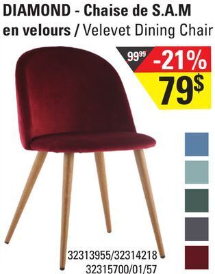 Sushi Shop Velevet dining chair offer
