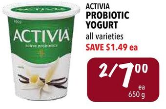 Farm Boy Activia probiotic yogurt offer