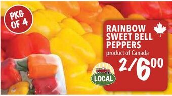 Farm Boy Rainbow sweet bell peppers offer