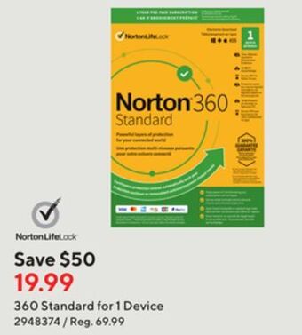 Staples Norton 360 standard for 1 device offer