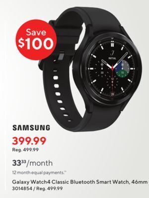 Staples Samsung galaxy watch4 classic bluetooth smart watch, 46mm offer