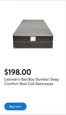 Walmart Lastman's bad boy slumber sleep comfort rest coil mattresses offer