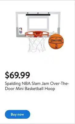 Walmart Spalding nba slam jam over-the-door mini basketball hoop offer