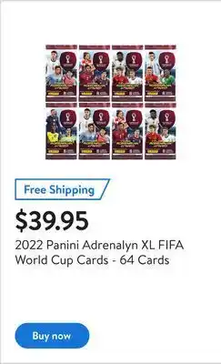 Walmart 2022 panini adrenalyn xl fifa world cup cards - 64 cards offer